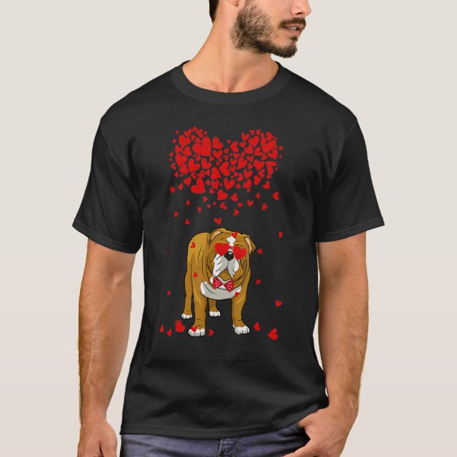Camiseta Funny English Bulldog Outfit Dog Lover Valentine (Frente)