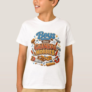 Camiseta Funny Era Boys Have Grandpa Hobbies PNG Granny