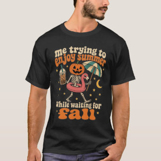 Camiseta Funny Fall Lover Autumn Summer Pumpkin Skeleton