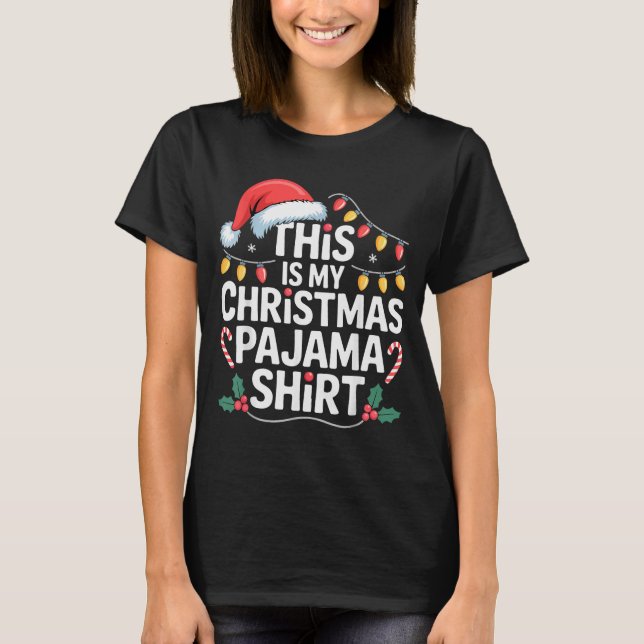 Camiseta Funny Family Xmas Men Women Kids This Is My Christ (Frente)