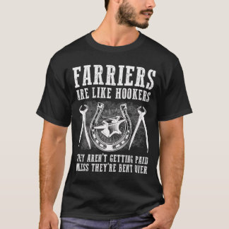 Camiseta Funny Farrier Gift Para Homens Mulheres Legal Blac