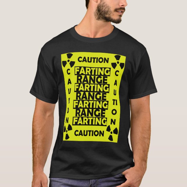 Camiseta Funny Fart Costume Caution Farting Range Joke (Frente)