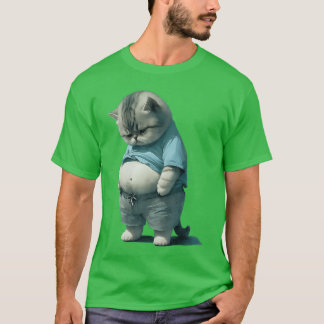 Camiseta Funny Fat Cat Art Design Fat Kitten Cat Lover funn