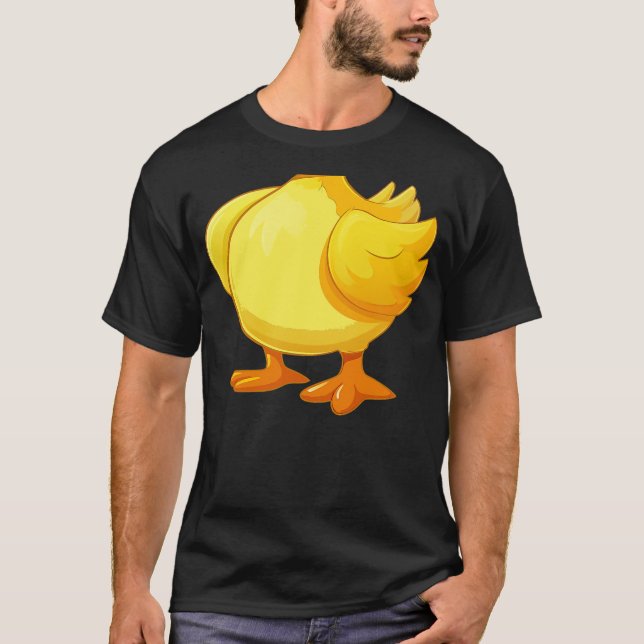 Camiseta Funny fat cute yellow duck body costume, halloween (Frente)
