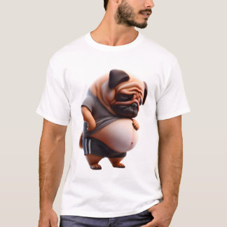 Camiseta Funny Fat Pug Chonk Dog Chubby Pug Dog Lovers