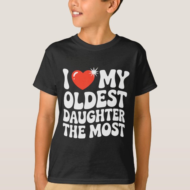 Camiseta Funny Favorite Oldest Daughter Proud Parent Senior (Frente)