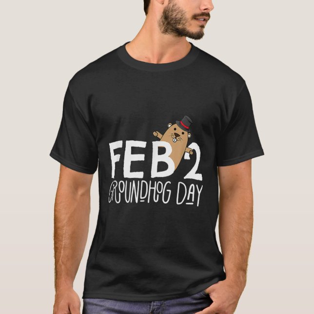 Camiseta Funny Feb 2 Groundhog Day Phil Cute Ground Hog Pun (Frente)