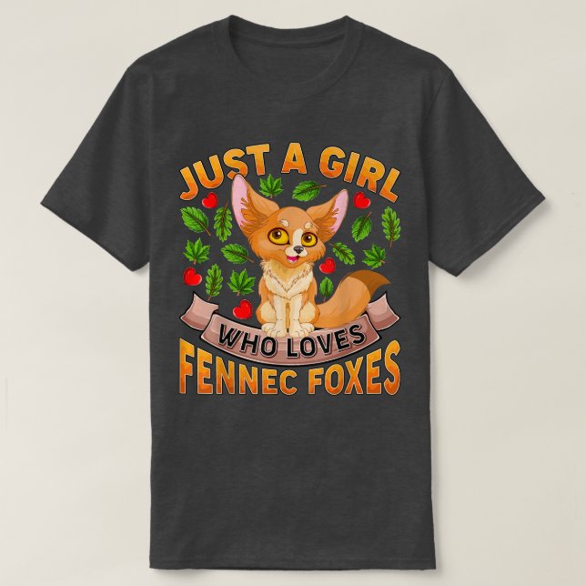 Camiseta Funny Fennec Fo Lover Apenas Uma Menina Que Ama Fe (Frente do Design)