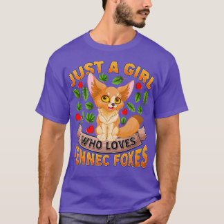 Camiseta Funny Fennec Fo Lover Apenas Uma Menina Que Ama Fe