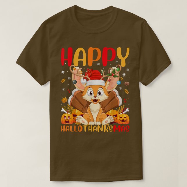 Camiseta Funny Fennec Fox Lover Happy Fennec Fox Hello (Frente do Design)