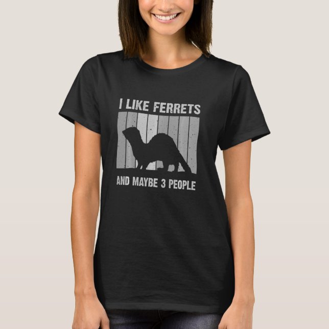 Camiseta Funny Ferret Para Homens Mulheres Ferret Lover Int (Frente)