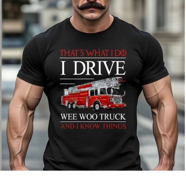 Camiseta Funny Firefighter Wee Woo Truck Driver (Criador carregado)