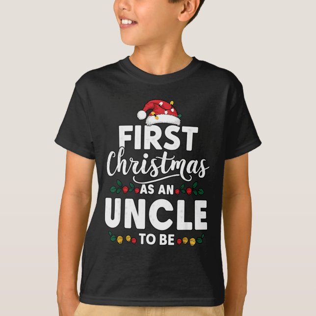 Camiseta Funny First Christmas As An Uncle To Be New Uncle  (Frente)