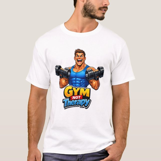 Camiseta Funny Fitness Humor Artwork – Gym Meme (Frente)