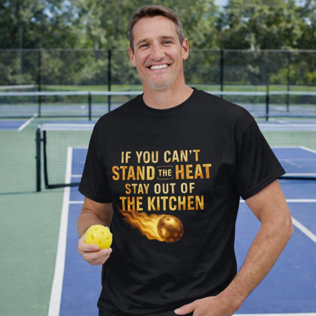 Camiseta Funny Flaming Pickleball Kitchen Graphic Dink Life (Criador carregado)
