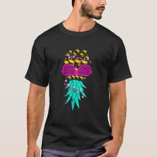 Camiseta Funny Flamingos Pineapple Xmas Tree Summer Christy