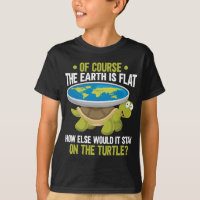 Funny Flat Earth Society Turtle Humor