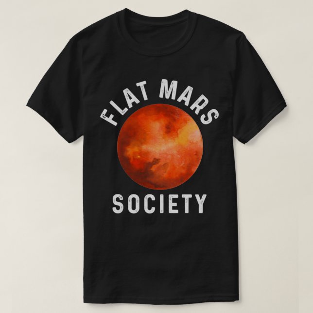 Camiseta Funny Flat Mars Society Gift Astronauta Espacial L (Frente do Design)