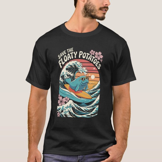 Camiseta Funny Floaty Potato Manatee Sea Cow (Frente)