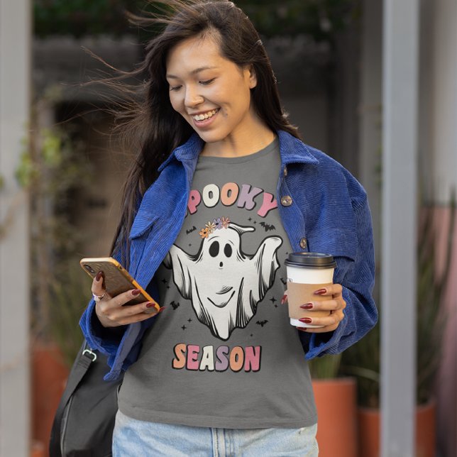 Camiseta Funny Floral Ghost Spooky (Criador carregado)