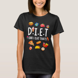 Camiseta Funny Food Lovers D.I.E.T