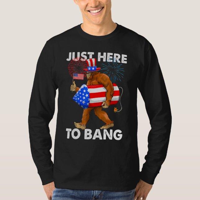 Camiseta funny fourth of july 4th of july i'm just here to  (Frente)