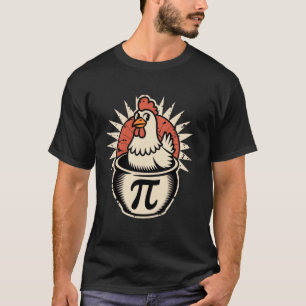 Camiseta Funny Frango Pot Pi TEE Dia Torta Amante da Matemá