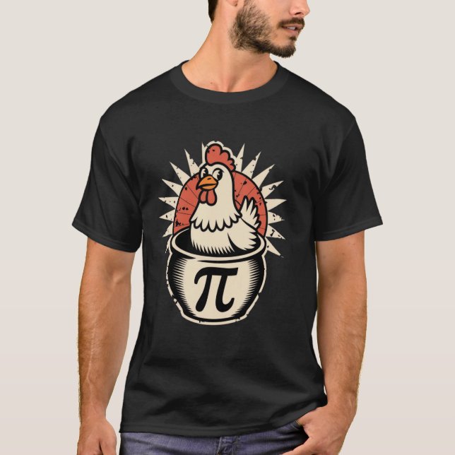 Camiseta Funny Frango Pot Pi TEE Dia Torta Amante da Matemá (Frente)