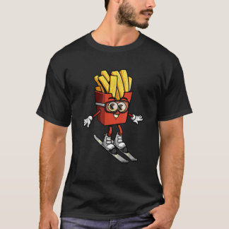 Camiseta Funny French Fry Ski Potato Fries Skiing Instructo