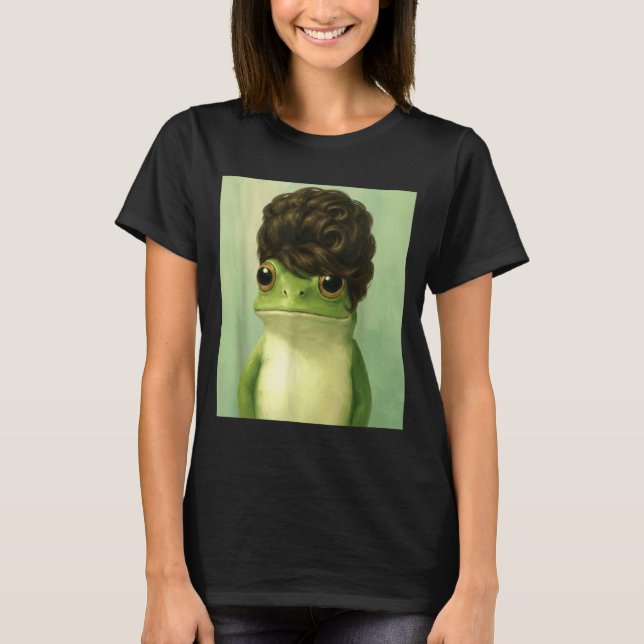 Camiseta Funny Frog Beehive Bob Haircut Meme  (Frente)