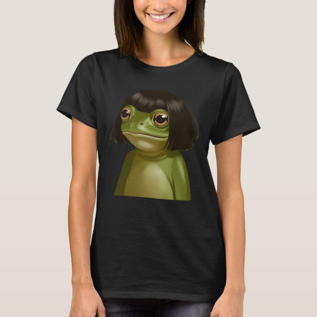 Camiseta Funny Frog Bob Haircut Meme Frogs Animal Lovers (Frente)