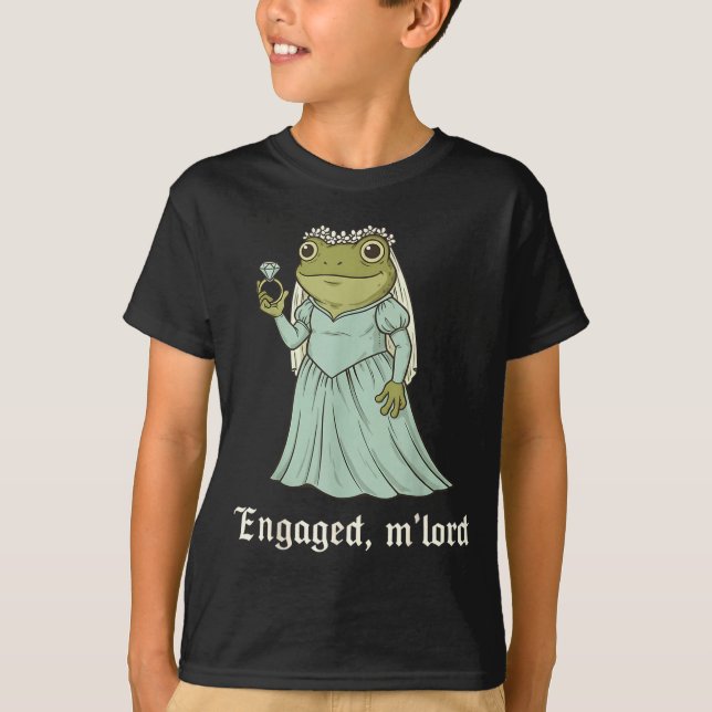 Camiseta Funny Frog Engagement Matching Couples Tee Snarky  (Frente)