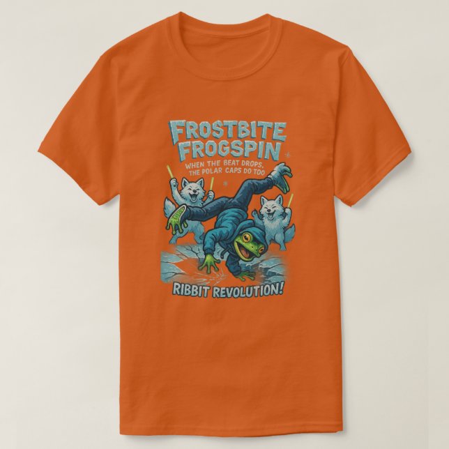 Camiseta Funny frog frosbiteT-Shirt (Frente do Design)