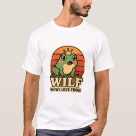 Camiseta Funny Frog – WILF Wow I Love Frogs Retro 