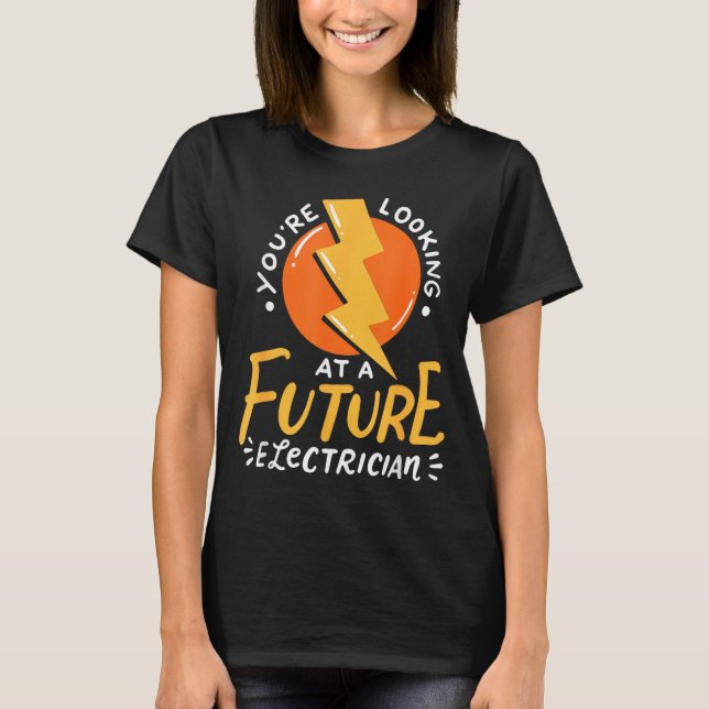 Camiseta Funny Future Electrician Electrical Engineer  (Frente)