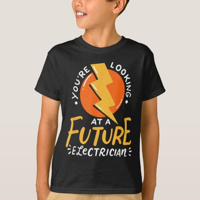 Camiseta Funny Future Electrician Electrical Engineer  (Frente)