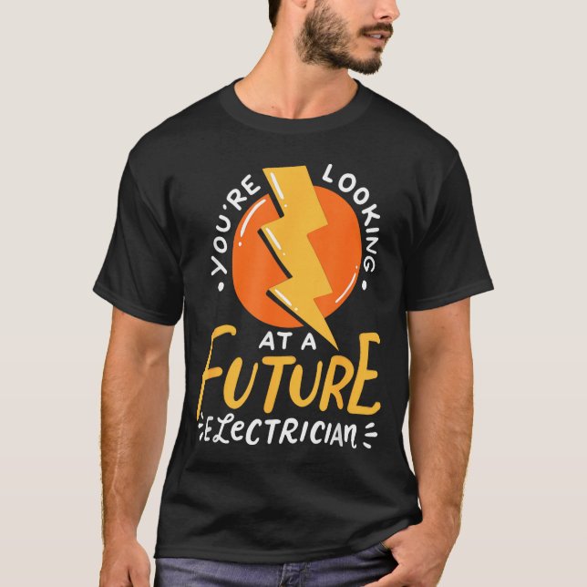 Camiseta Funny Future Electrician Electrical Engineer  (Frente)