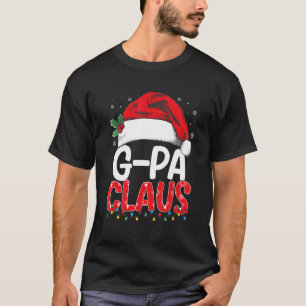Camiseta Funny G-Pa Claus Santa Hat Família Coincando Natal