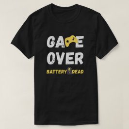Camiseta Funny Game Over Battery Dead Art