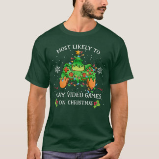 Camiseta Funny Gamer Most Likelyo Play Video Games On Chris
