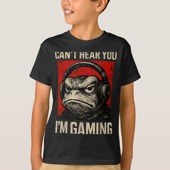 Camiseta Funny Gamer Mpy Frog Art Men Women Boys Video Gami (Frente)