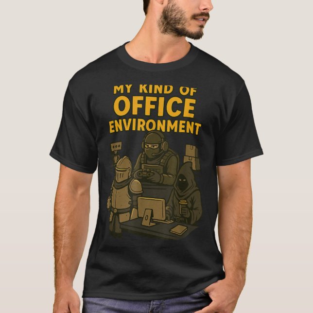Camiseta Funny Gamer Office Work Sarcasm Gamer Nerd Office  (Frente)