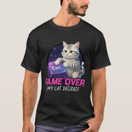 Camiseta Funny Gaming Cat Gamer Gift - My Cat Decided Game