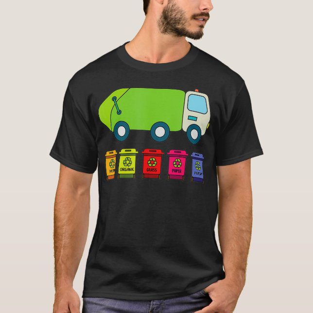 Camiseta Funny Garbage man shirts Environmental Gifts Recyc (Frente)