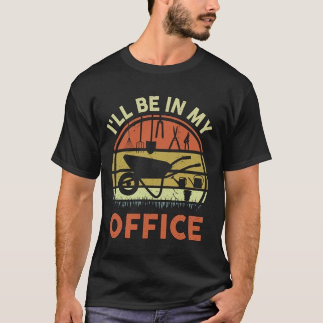 Camiseta Funny Gardening-Shirt I'll Be In My Office Plant M (Frente)