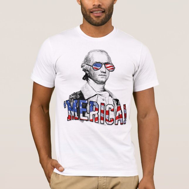 Camiseta Funny George Washington Merica América Patriótica (Frente)
