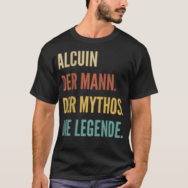 Camiseta Funny German First Name Design - Alcuin (Frente)