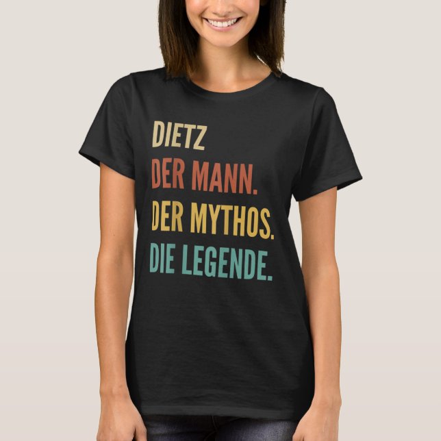 Camiseta Funny German First Name Design - Dietz (Frente)