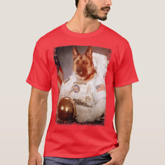 Camiseta Funny German Shepherd Astronaut Space Mission Astr