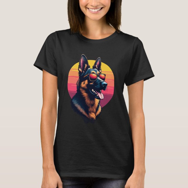 Camiseta Funny German Shepherd Dog Design Art Costume Outfi (Frente)